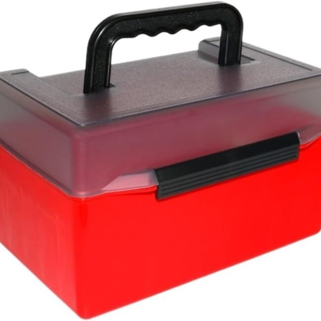 Fishing Lure Box, Multifunctional Fishing Tool Box With Drainage Hole At The Bottom, Storage Box, Bait Box Bait Storage Case(Red)