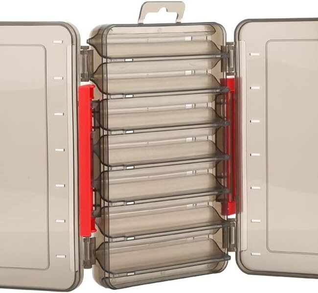 Dual Layer Fishing Lure Storage Box - Transparent Bait Box with Divided Compartments - Practical Fishing Accessories