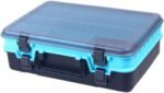 Fishing Lure Box, Fishing Bait Storage Box Double-Layer Fishing Bait Box Portable Multi-Fishing Tackle Storage Box Bait Storage Case(Blue)