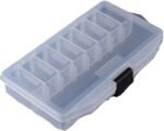 Fishing Lure Box, Tackle Box Fishing Box Organizer Tackle Tray Clear Plastic Storage Box With Dividers Bait Storage Case(White)