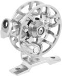 Winter Fishing Reel All Metal 1.76oz(50g) Lightweight 2.1inch(53mm) Upgrade Base Right Hand Mini Fly Wheel for Trout Pike Ice Fishing Tackle