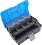 Handle Fishing Tackle Box, ABS Three Layer Fishing Gears Storage Box, Fishing Accessories Storage Case 32x15x20cm/12.6x5.9x7.9in