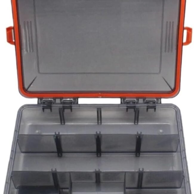 Fishing Lure Box, Multifunctional Fishing Box Bait Accessories Storage Box Lure Box Compartments Bait Storage Case(Red)