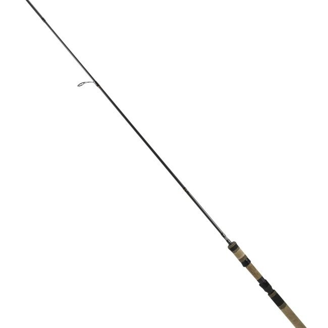 Trout Spinning Rod, 7'6" Length, 2 Piece, 2-6 lb Line Rate, 1/8-1/2 oz Lure Rate, Light Power, Black