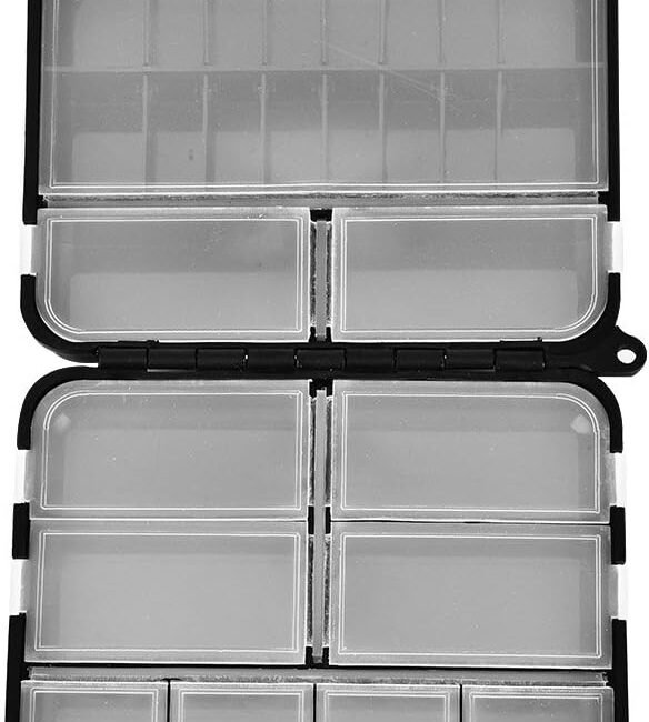 Fishing Lure Box, Double-Sided Fishing Tackle Baits Hook Storage Container Case Tackle Box