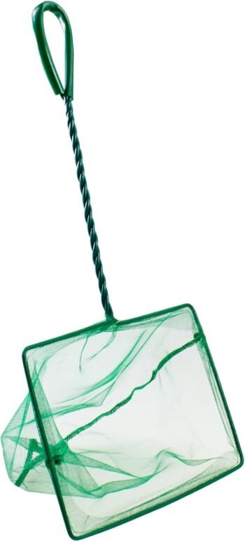 8 Inch Aquarium Fish Net, Wastes Skimming Cleaning Tool with Firm Handle for Fish Tanks Small Ponds